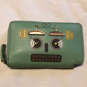 Fossil Wallet green robot